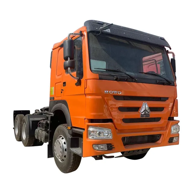 Hot selling export orange SINOTRUK HOWO  heavy trucks 371hp 375hp 6x4 tractor truck head euro 2 tractor trucks