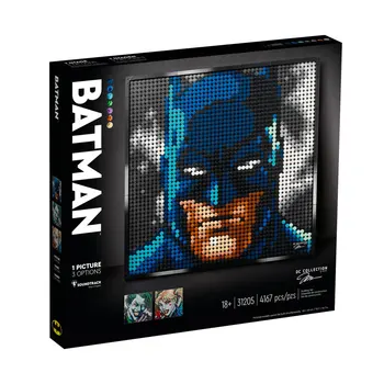 31205 MOC Figures Pixel Painting Series Bat Man Painting Bricks Custom Mosaic Art Building Blocks Set Child Toy 61207