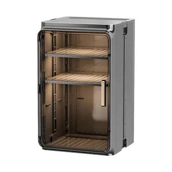 Large-Capacity Baby Bottle Storage Box with Dust-Proof Lid Modern Plastic Cabinet for Food Supplement Chopsticks Bowls Storage