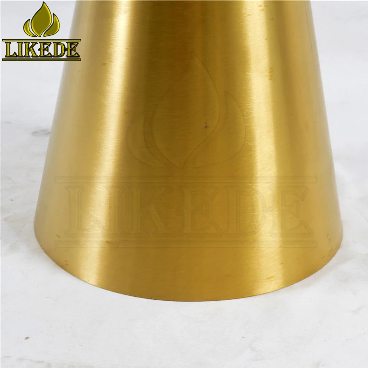 Hot Sale round Stainless Steel Coffee Table with Gold Metal Legs Furnishings masterpiece