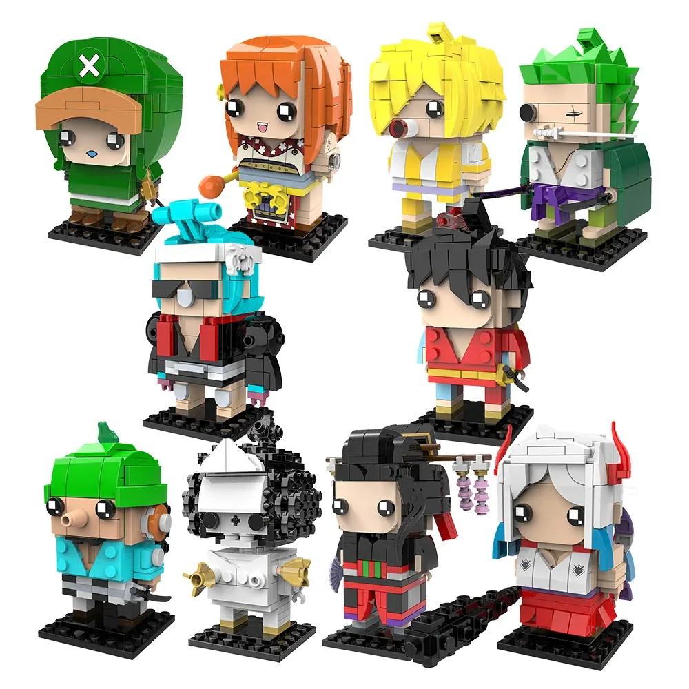 Anime Brick Heads Moc Building Blocks Set Head Brick Collect BrickHeadz Educational Toys For Kids Minifigs Cartoon Figure Block