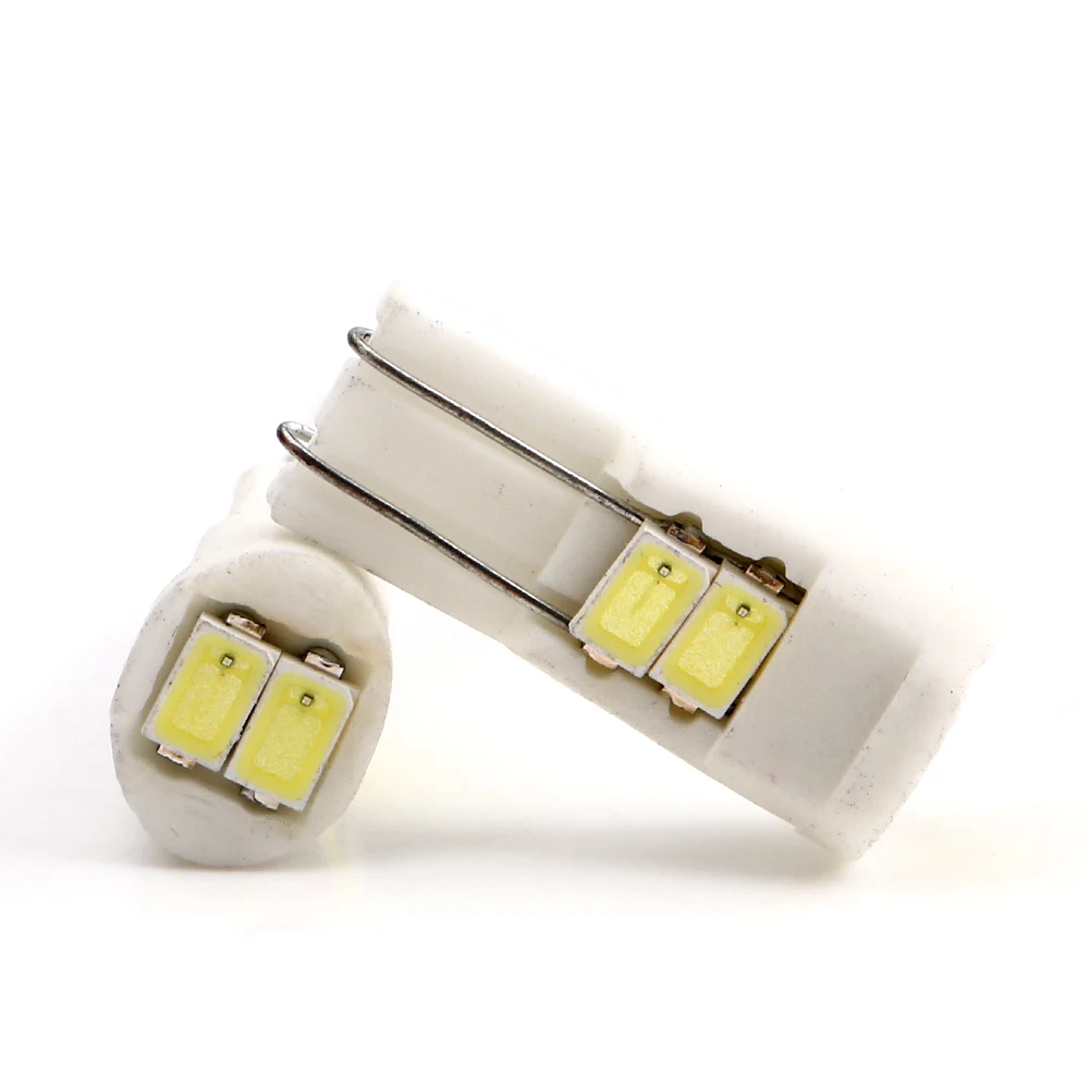 12V Car LED Bulb T10 5730 6 SMD 6LED 5630 Ceramic Auto Led License Plate Light W5W 194 168 Car Door Led Reverse Bulbs White