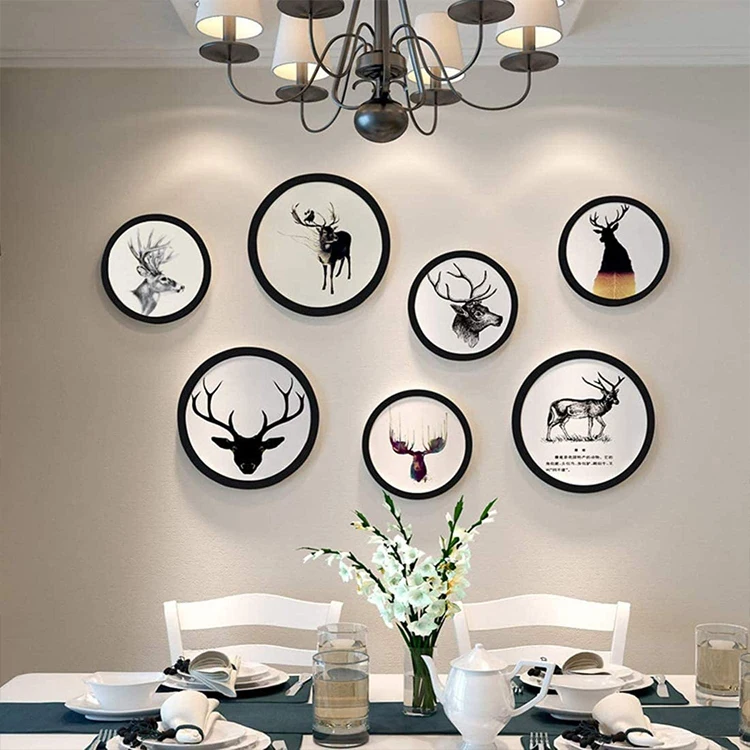 Round Photo Frame For Wall,Picture Frame Wall Decor Wood Photo Frame ...