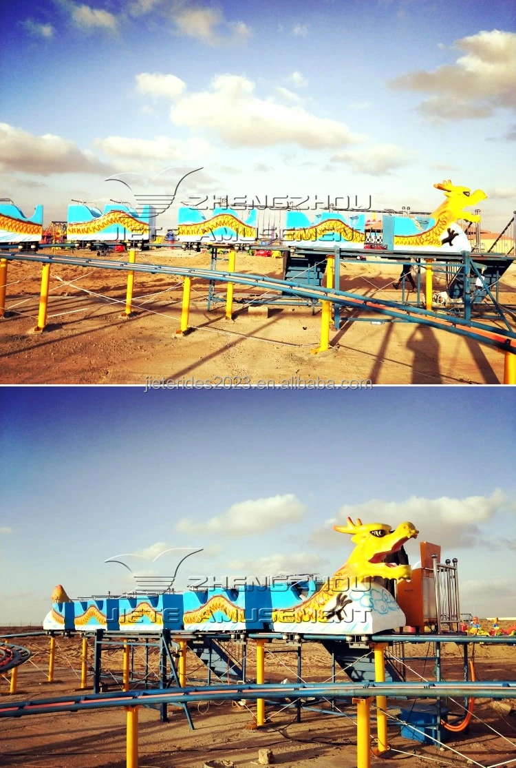 Popular Carnival Fair Rides For Themed Park Amusement Attraction Dragon Roller Coaster Train For Sale