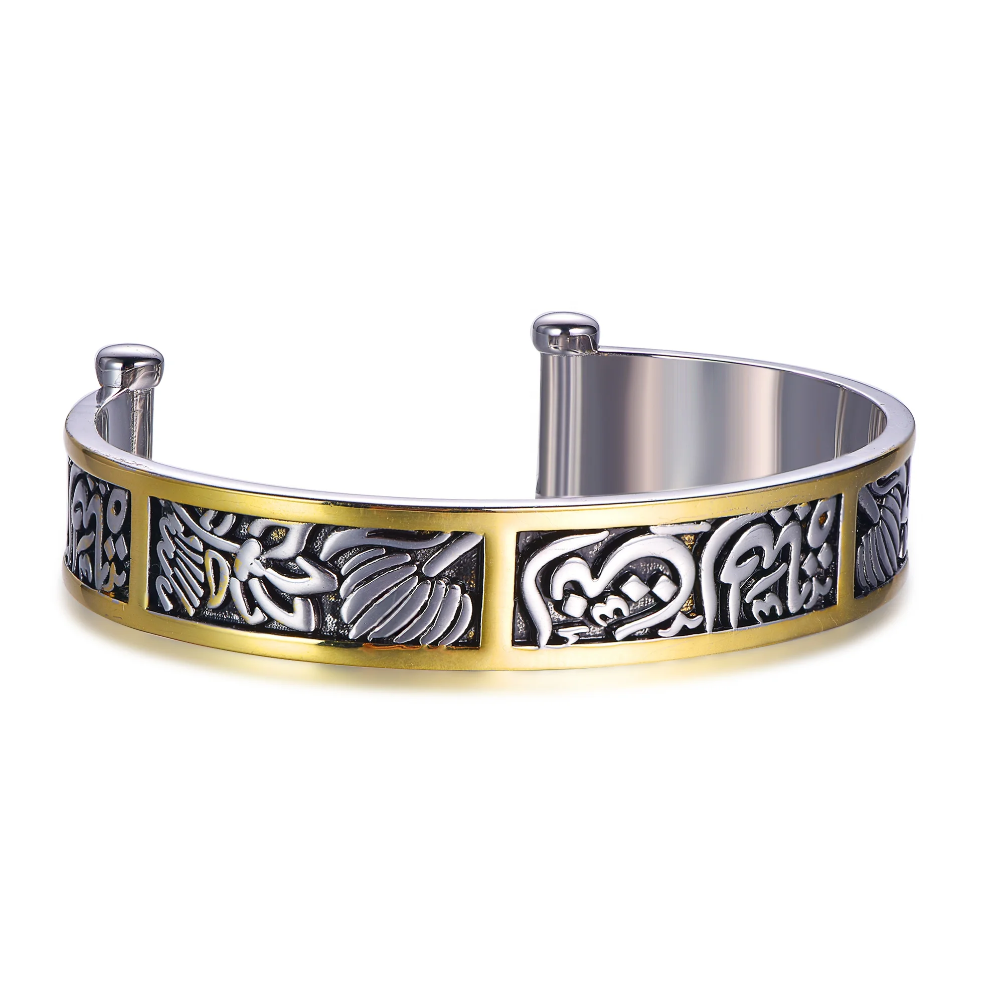 Lucky Charms Amulets Bracelet Vintage Pattern Bracelet Viking Jewelry Adjustable Cuff Bangle for Women Cuff Bracelet Bangle