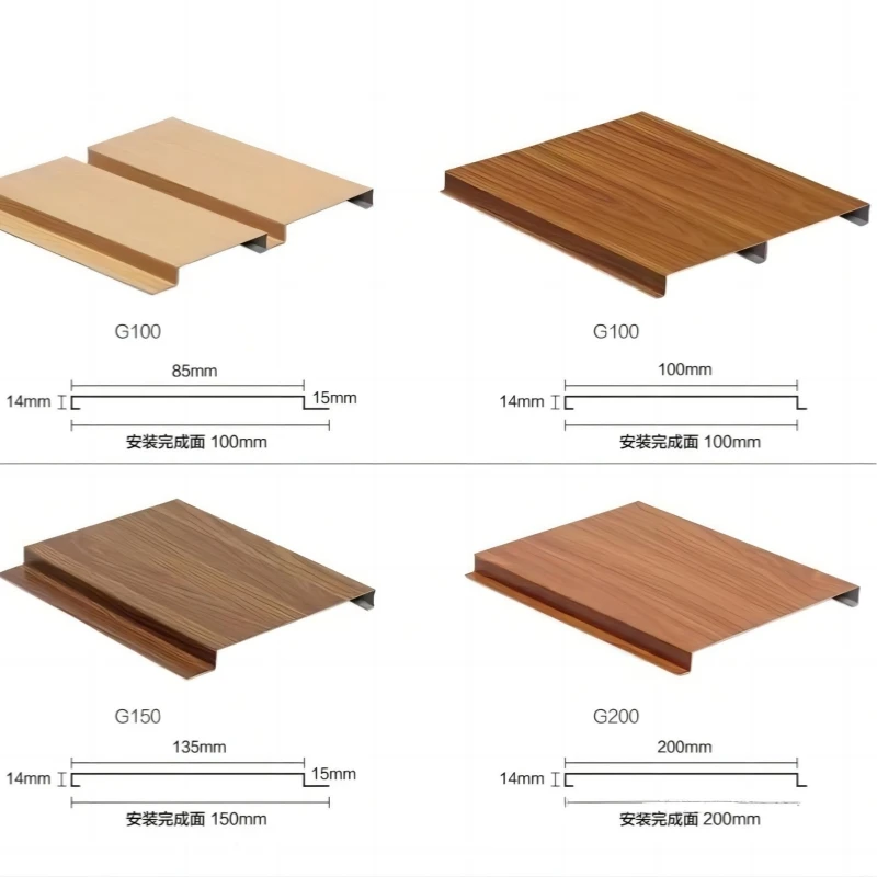 Factory Building Materials Ceiling Types Aluminum False Ceiling Modern Aluminum Strip Ceiling Tiles