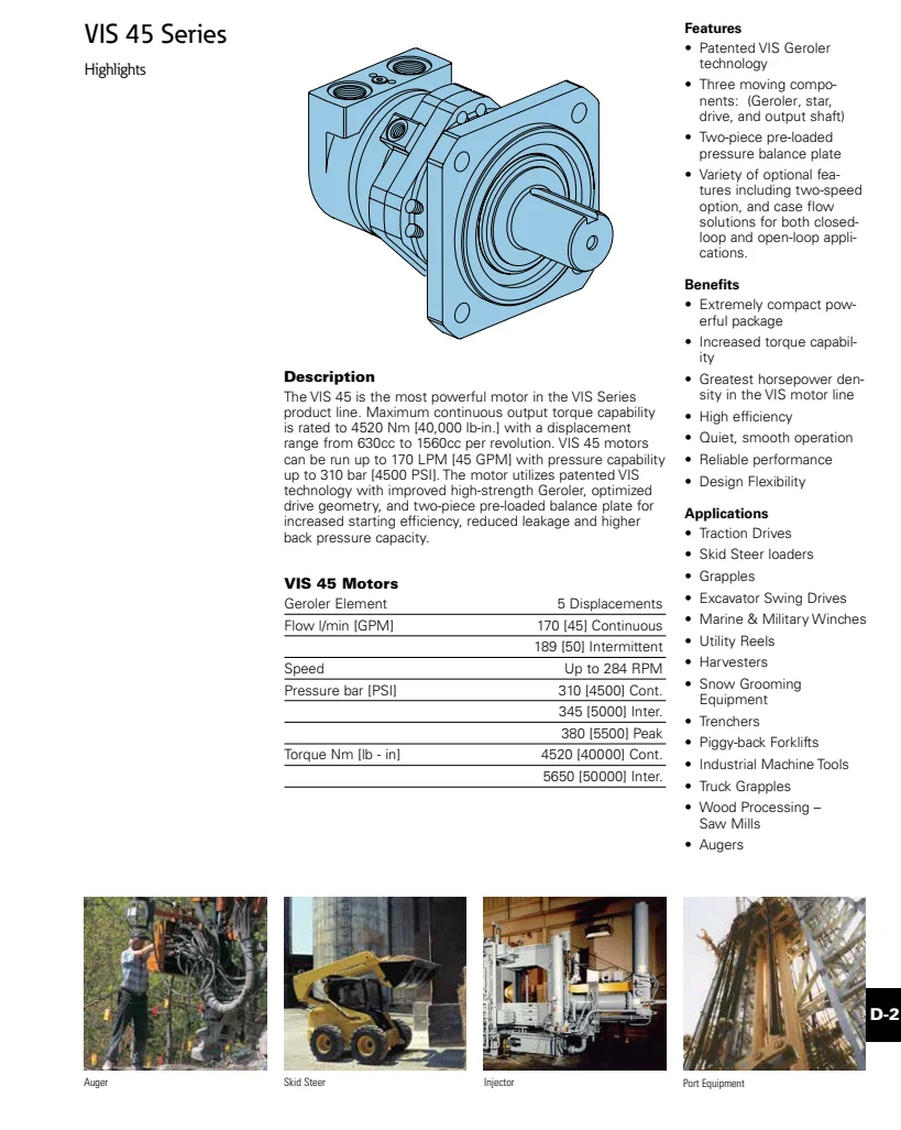 EATON CHARLYNN VIS 45 Series Hydraulic Motors Reliable Power