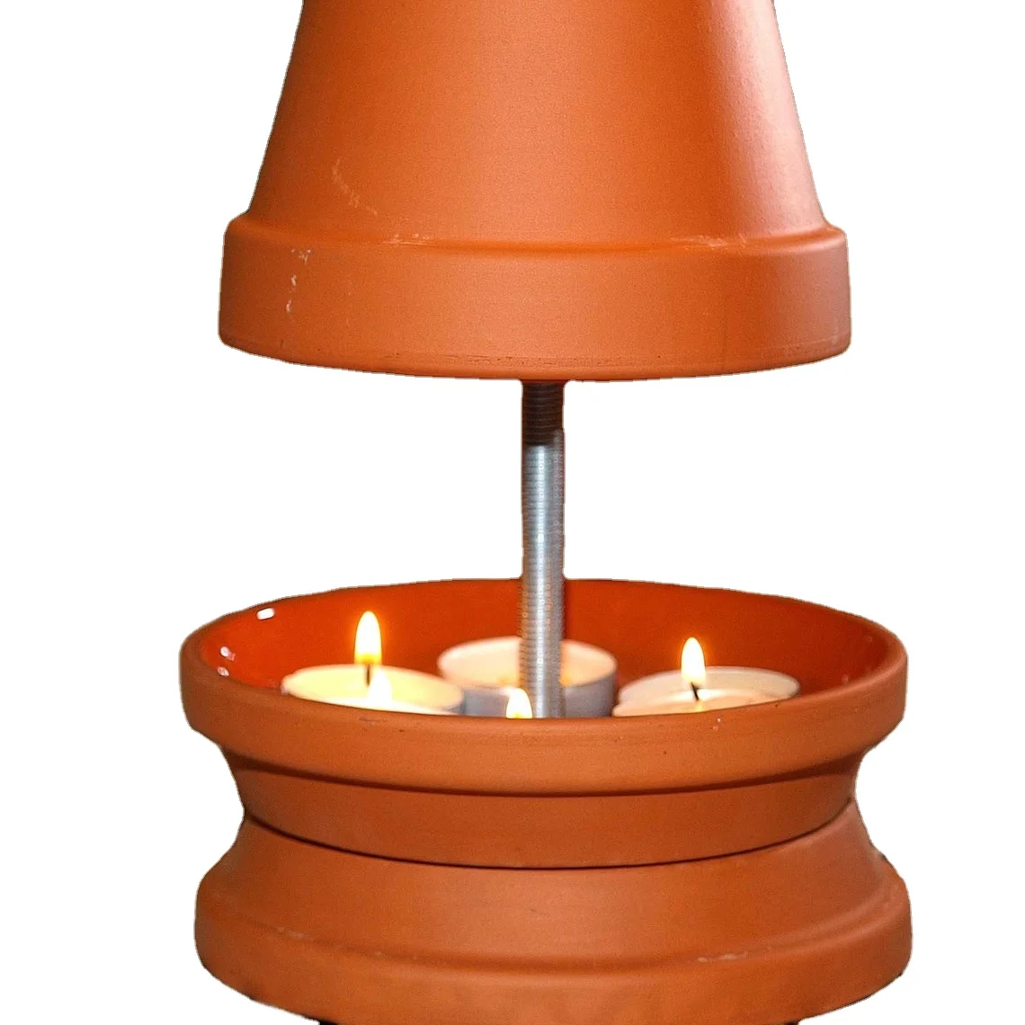 Heizung Flower Pot Heating Tealight Heater Clay Terrace Candle Stove