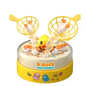 ITTL Hand Strength Educational Montessori Toy B.duck Electric Bouncing Carousel Toy With Music