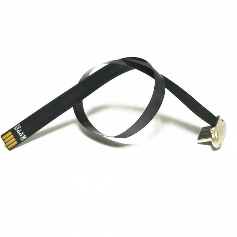2020 Newest Design 90 Degree Right Angle USB to Micro USB Flat Ribbon Cable Data Charging Cable