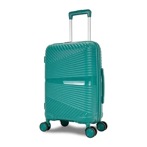 High Quality Unisex Large Capacity Trolley Luggage PP Spinner Caster with Combination Lock Aluminum Main Material Factory Price