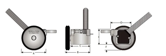 TMTECK UNIVERSAL ENCODER Mini-Wheel Encoder Compatible with OLYMPUS NDT