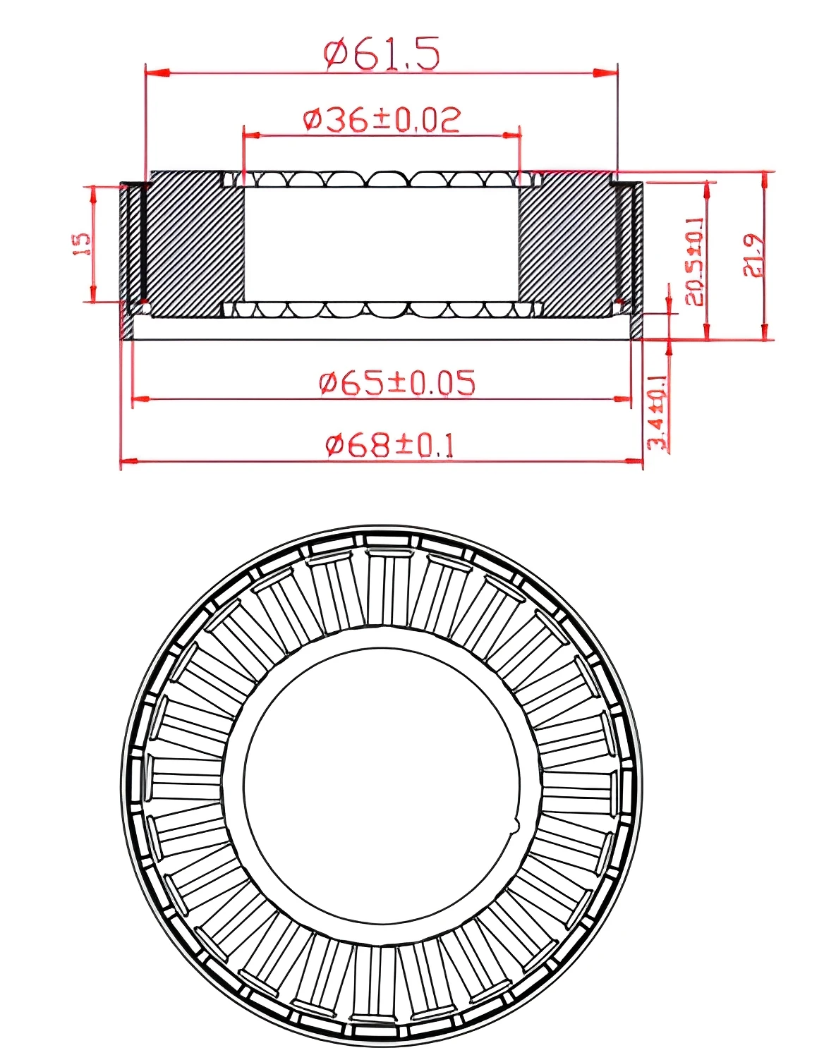 Frameless Motor, SP15-2, 25W36V, Brushless - detail 2