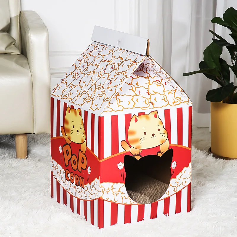 New Product Milk Box For Pet Cat Scratch Post Claw Sharpening Board