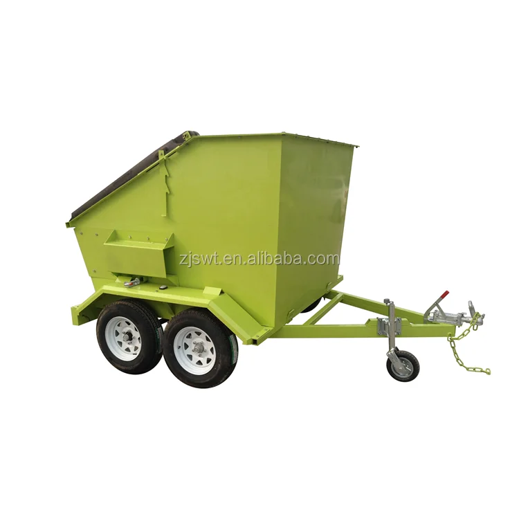 mobile skip bin trailer with powder coating surface treatment.