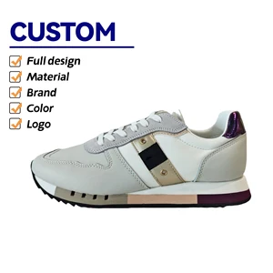 Women's Casual Sport Shoes Custom New Oxford Fabric Sneakers Lace-Up Lightweight Anti-Odor Upper Breathable