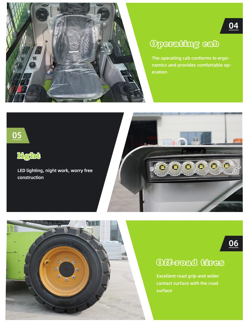 ASV Mini Front Loader Construction Machine Telescopic Crane Bulldozers ...