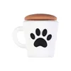 3D dog footprint coffee cup