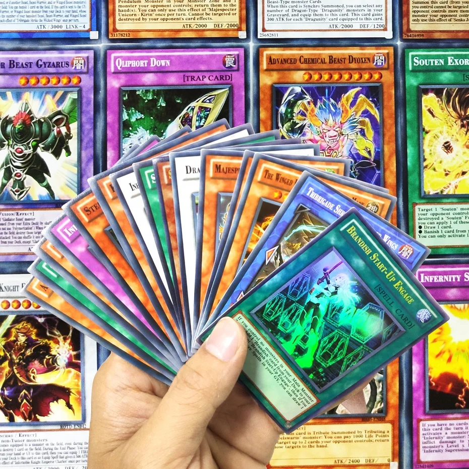 Yugioh Rare Flash Cards Yu Gi Oh Game Paper Cards Kids Toys Girl Boy Collection Cards Christmas