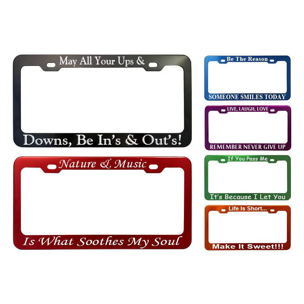 Solid Silicone Black License Plate Frame Covers Car Plate Bracket Holders. - Rust-Proof. Rattle-Proof. Weather-Proof
