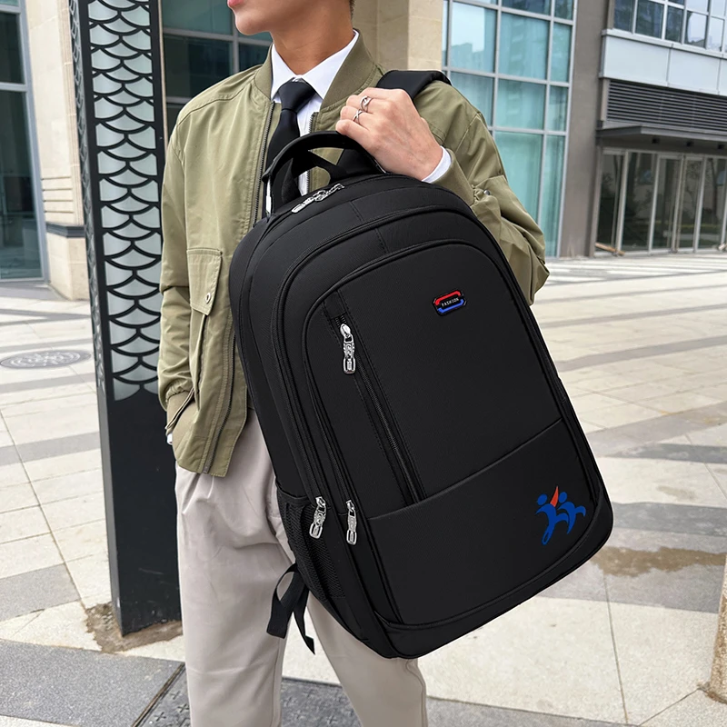 9189  Large Capacity Solid Color Backpack Korean Casual Student School bag Business Backpack
