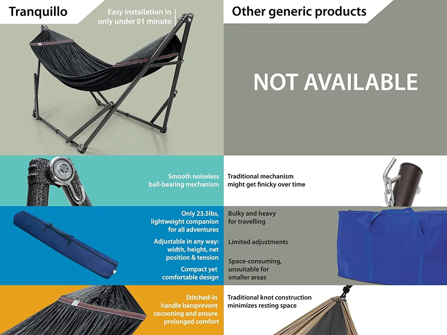 Factory Price Hammock Stand Luxury Adjustable Hammock Stand With Carry