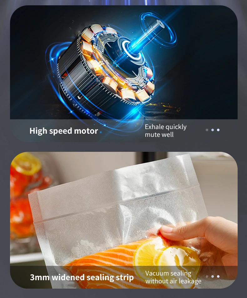 新型2024真空食品保鲜封口机，带液晶显示自动封口机，用于食品储存