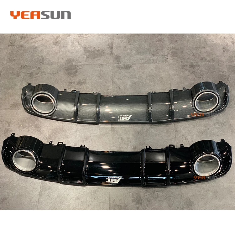 High Quality B9 RS4 Rear Diffuser ABT Style for Audi A4 Sline Body Kit 2016 2017 2018 2019