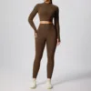 Coat and long pants-brown