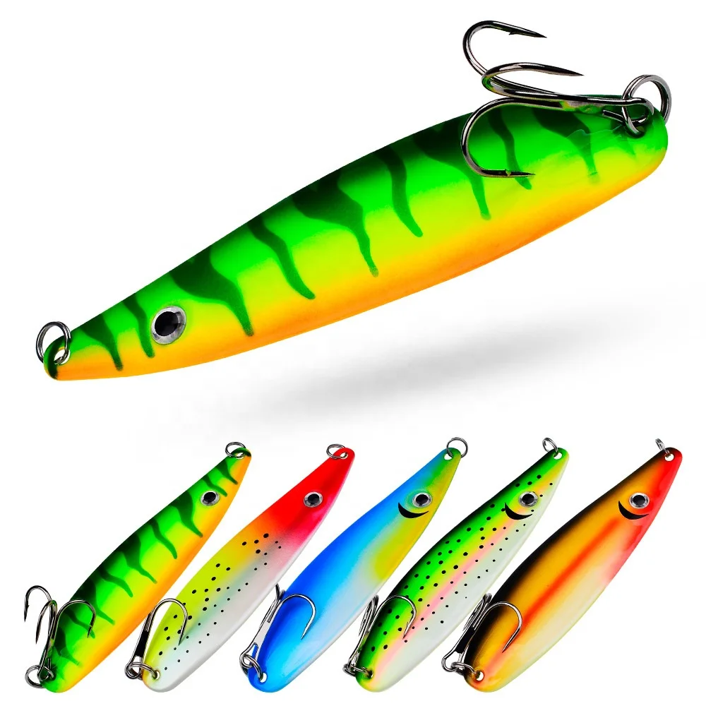 11.5cm 4.5in Flutter Spoons For Striped Bass Metal Sequin Lures Spinner ...