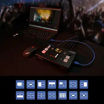 FEELWORLD L1 PLUS PTZ Control Fast Streaming 4 Channel 1080p Touch Screen Video Mixer Switcher detail image
