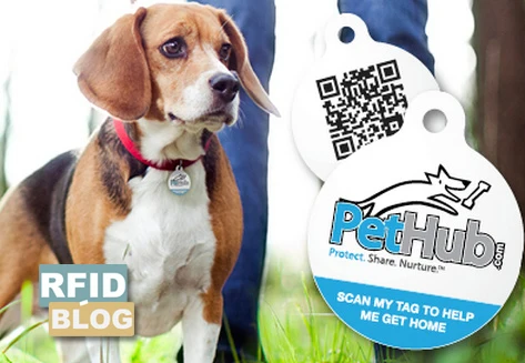 NFC Pet ID Tag QR Code RFID Pet Tracking Tag Electronic Dog Collar