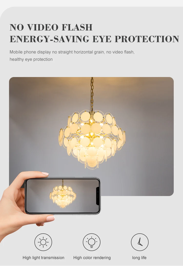 Wholesale Indoor Decoration Living Room Dining Room Glass LED Pendant Lamp