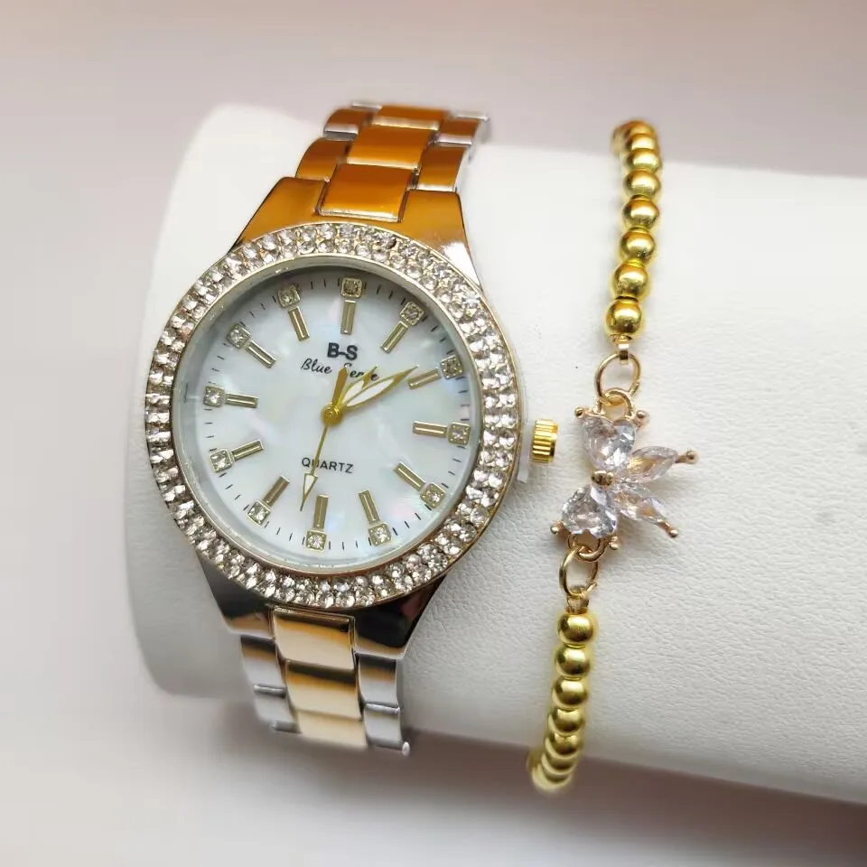 Ladies Wrist Watches Dress Gold Watch Women Crystal Diamond