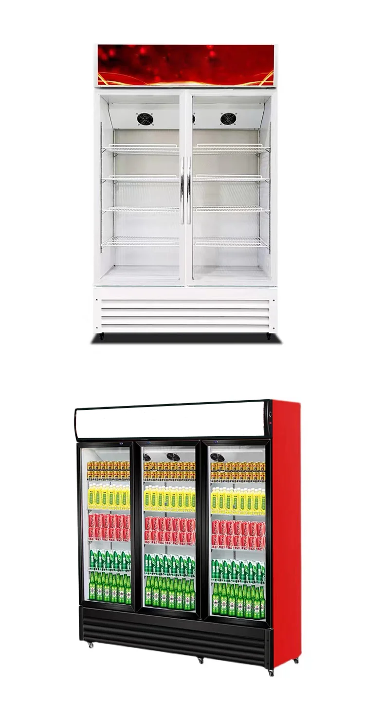 Factory Vertical Display Fridge Freezers Second Hand Fridge Showcase