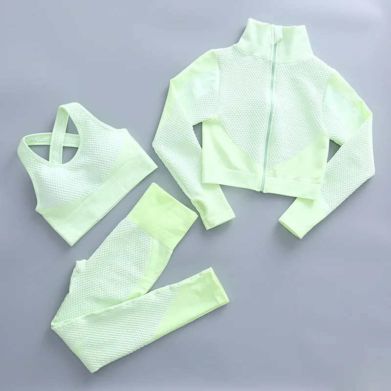 GC Roupa De Academia Kit Workout Sets Conjunto Deportivo Mujer Fitness Women Sportswear Conjuntos Deportivos Mujer