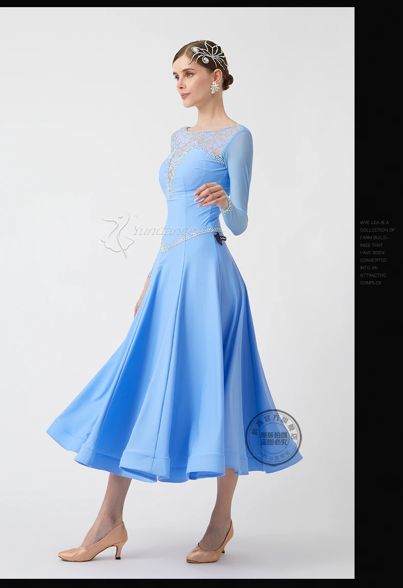 M23066 Custom New International Standard Ballroom Dance Dress High