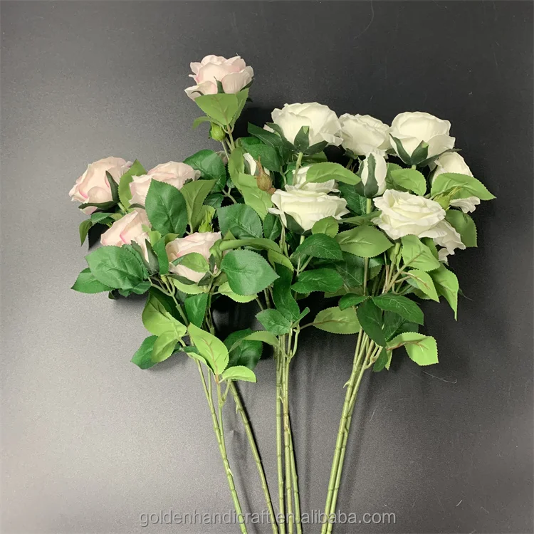 Qslh Ti155 Handmade Silk Flowers Rose Artificial Roses 70cm Red Roses