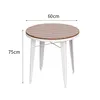 Tavolo rotondo in legno plastico bianco-606075