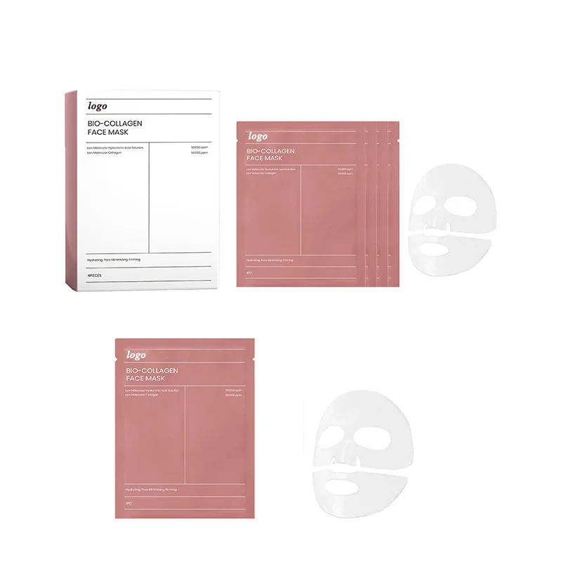 Factory Custom Whitening Translucent Anti-Wrinkle Firming Hydrating Korean Collagen Split Face Mask BIO-COLLAGENREAL DEEP MASK