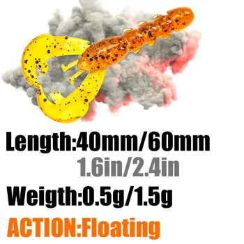 High Quality Floating Powerful Fish Attractant Double-Horn Shrimp Artificial Soft Bait Stainless Steel 8-Piece Black Pit Bass – Soft Lure – view 5