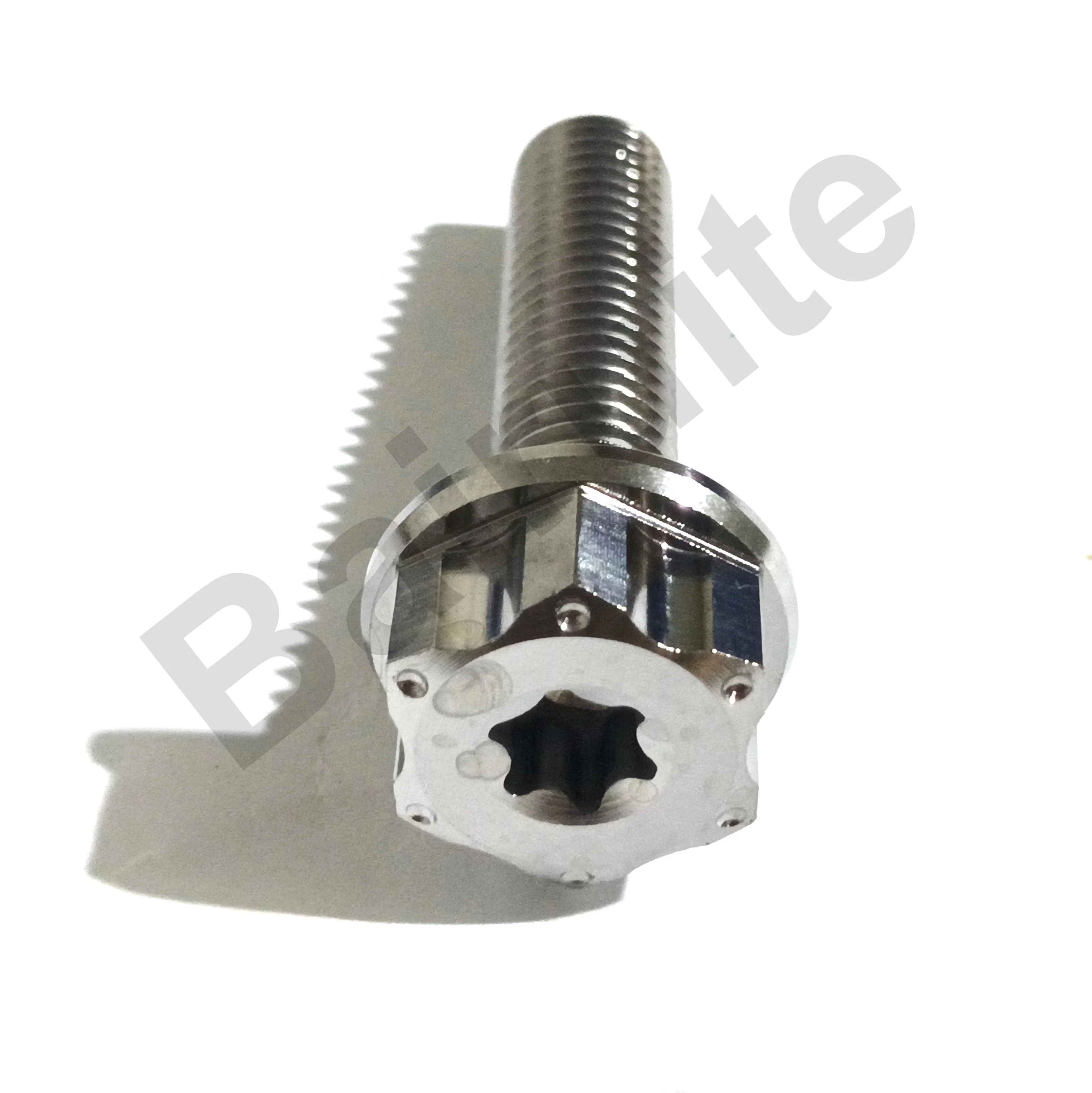 批发定制gr5钛梅花法兰头螺栓定制制造钛螺钉