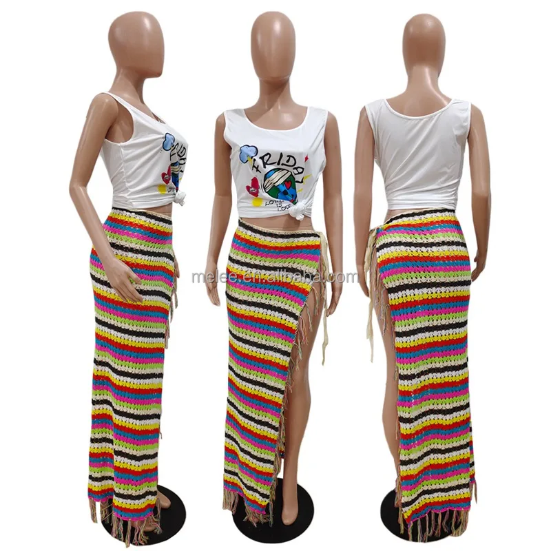 Long Skirt Beach Outfit - Summer Beach Skirts for Women