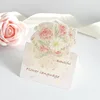 Pink and white flower card