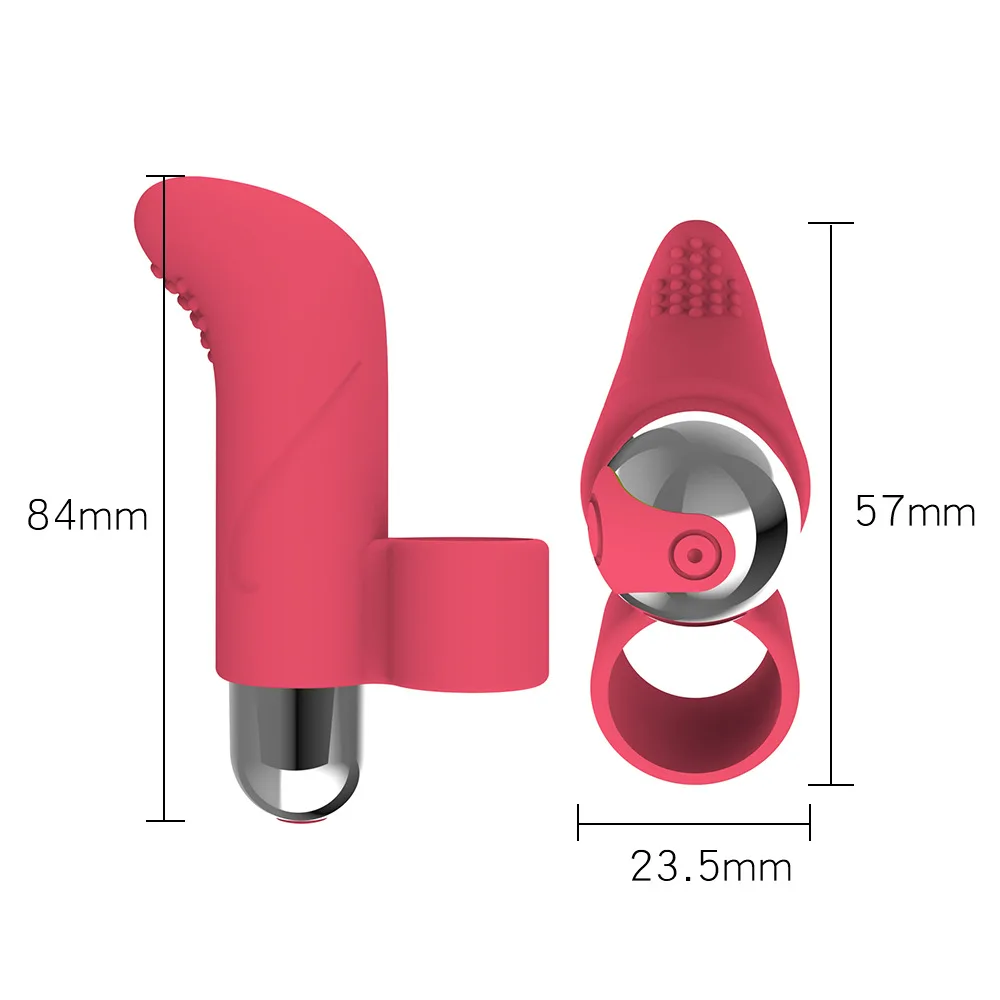 Waterproof finger vibrator design and size comparison