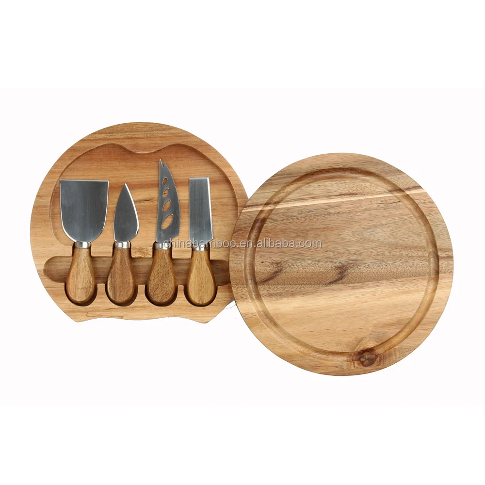 Wooden Cheese Board With Cheese Tools,Cheese Plate Charcuterie Platter