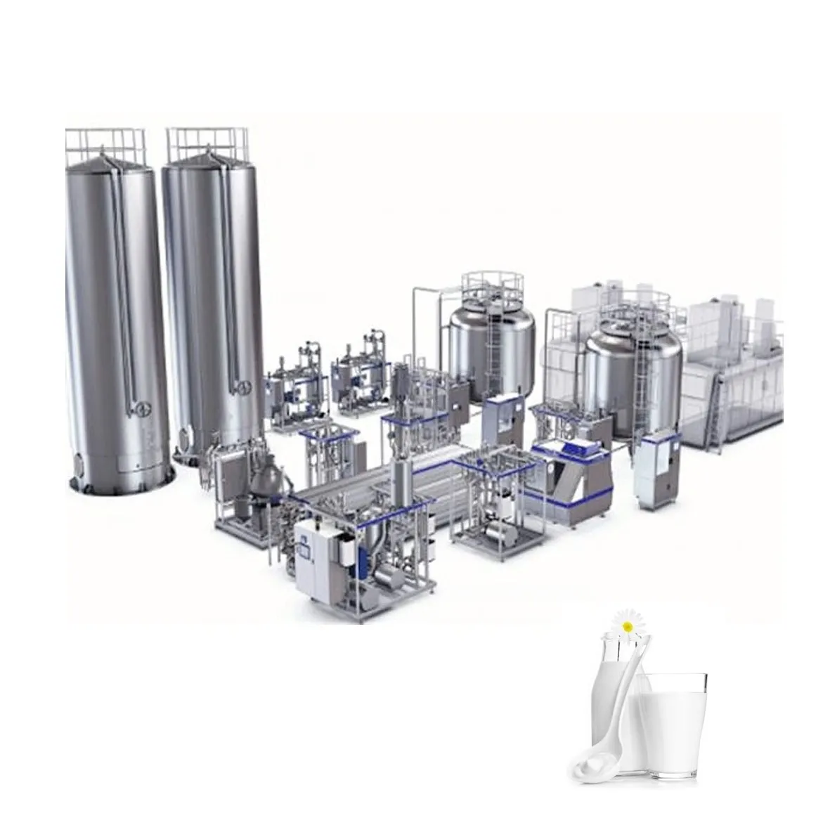 Complete Milk Processing Machinery Flavored Milk Processing Line Chocolate Milk Production Line