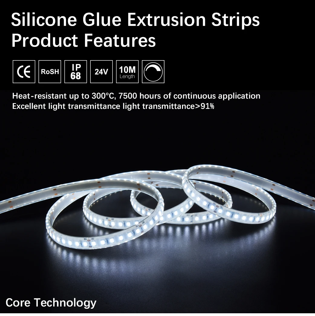 30m Led Strip Lights For Theme Park Ip68 Bronze Lamp Body Lighting And Circuitry Design 5mm Side