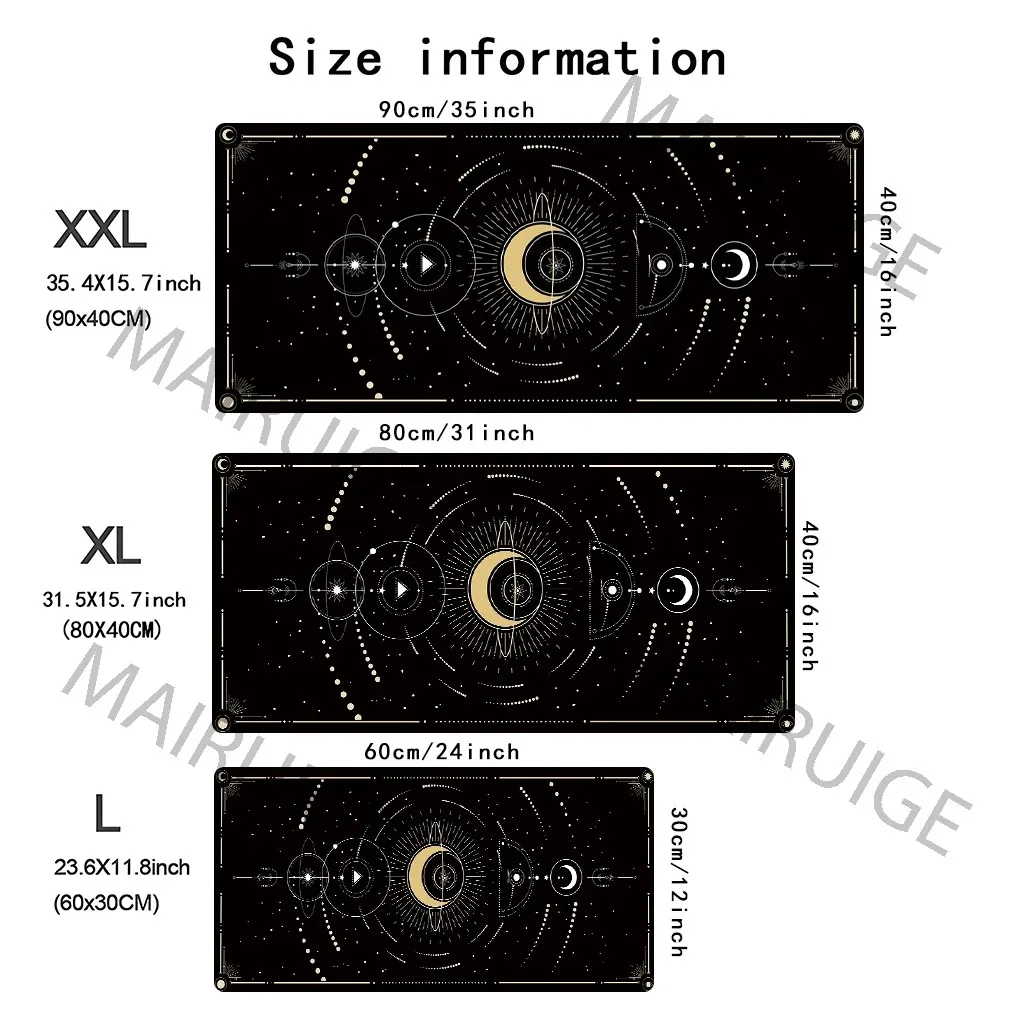 Moon and Stars Fantasy-themed Stylish Cool PC Gaming Mouse Pads Gamer Mats Teclado Pad M aperçu 7