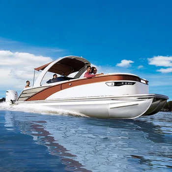 27ft CE承認アルミポンツーンボート豪華ヨット釣り用スポーツ